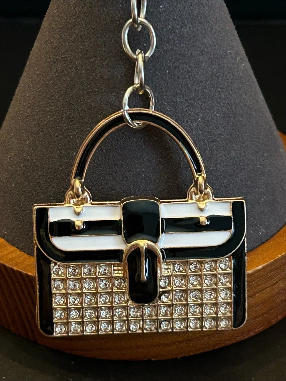 Assorted Color Crystal Handbag 👜 Bag Charm Keychain - Red, Black or Pink